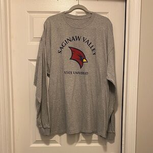 Gray Saginaw Valley State University Long Sleeve Shirt